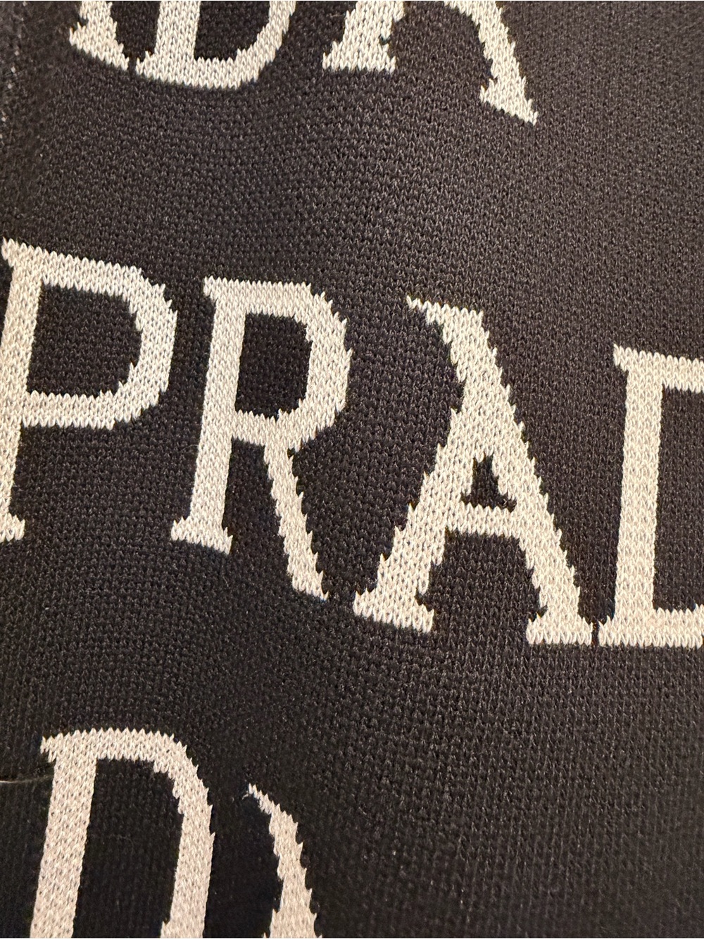 Prada All-Over Logo Knit
Pants Black White Women Size S - Picture 2 of 5